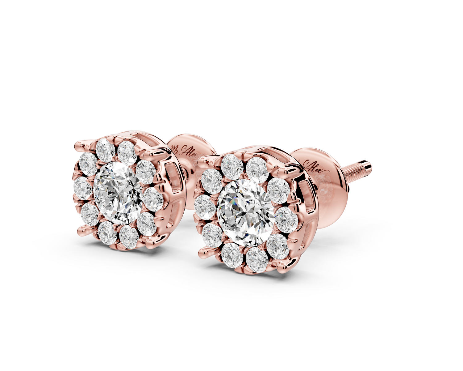 Amber Earrings Rose Gold