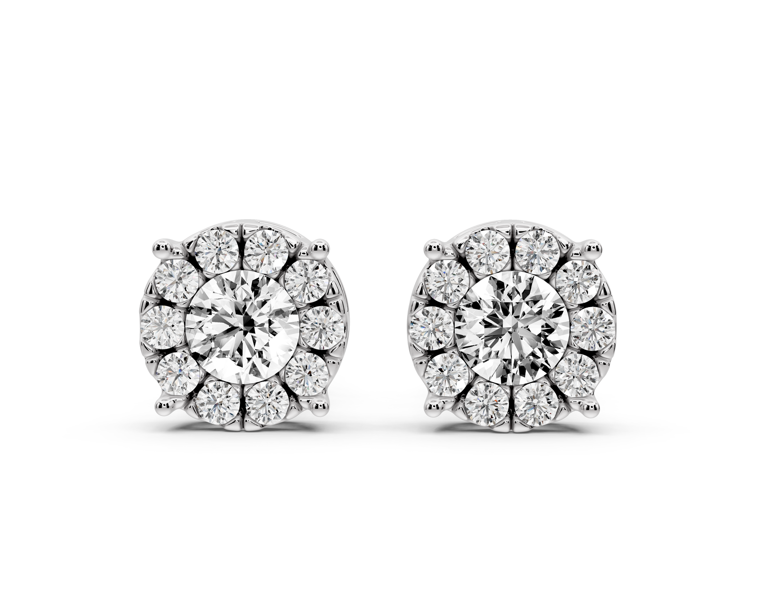 Amber Earrings White Gold