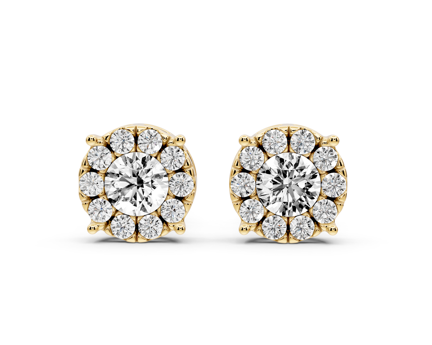 Amber Earrings Yellow Gold