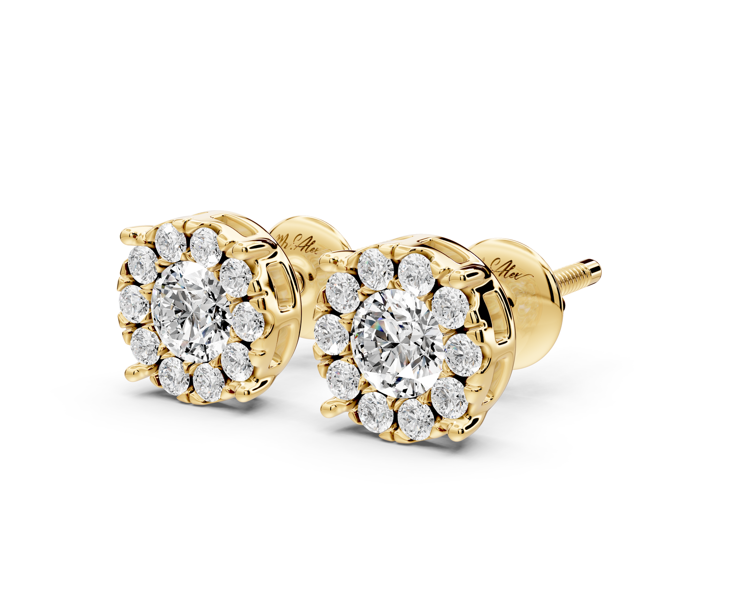 Amber Earrings Yellow Gold