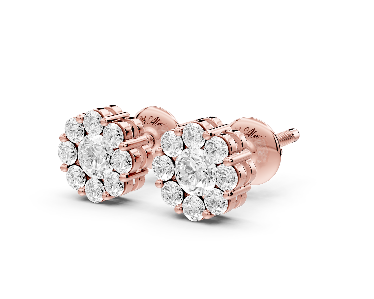 Iris Earrings Rose Gold
