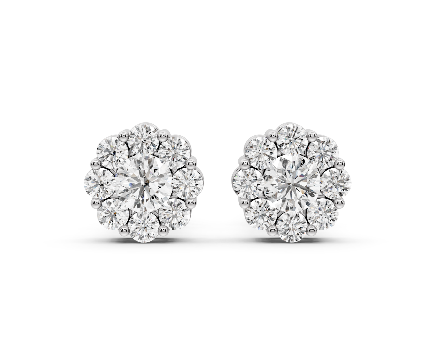 Iris Earrings White Gold