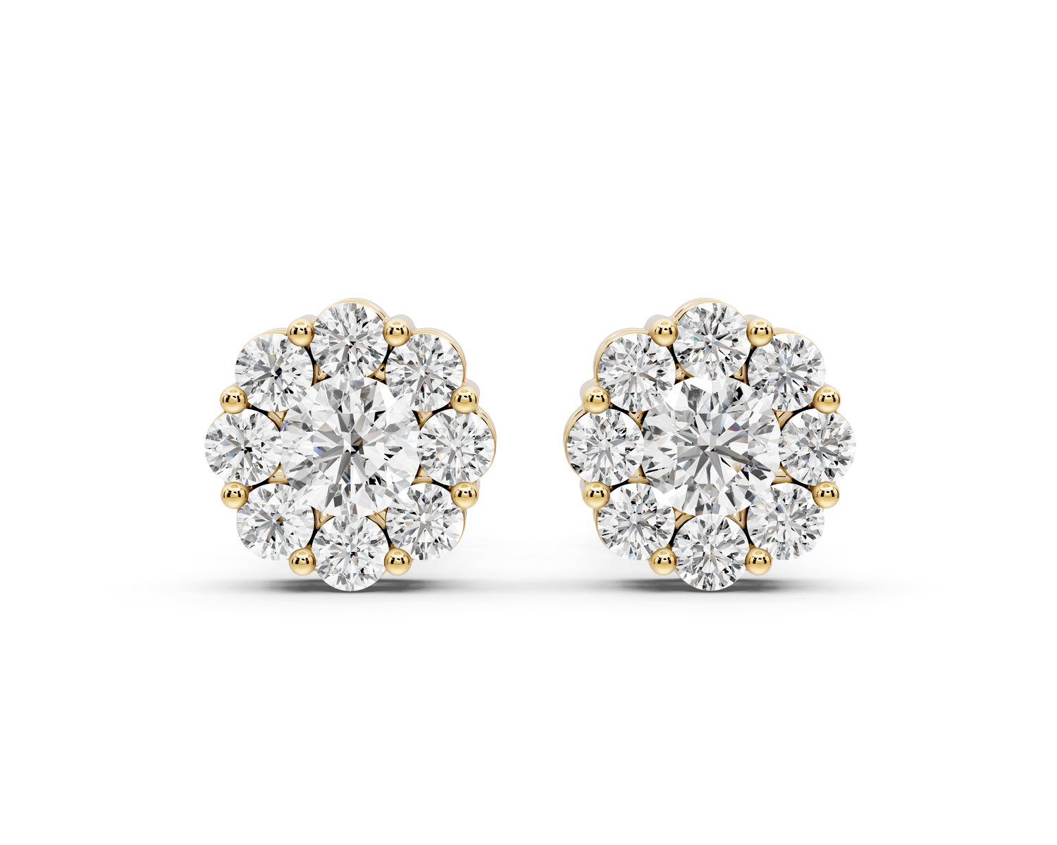Iris Earrings Yellow Gold