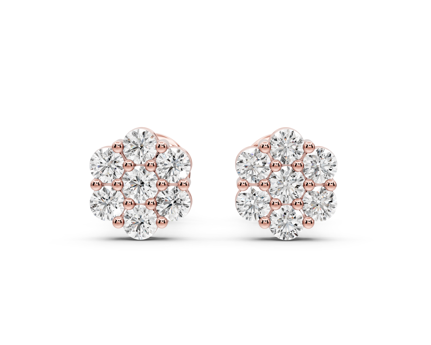 Violet Earrings Rose Gold