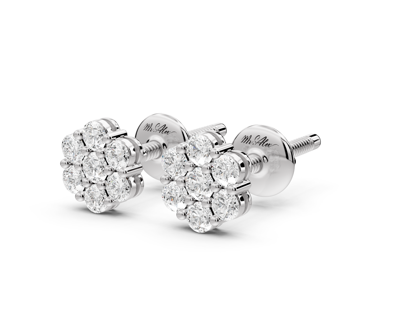 Violet Earrings White Gold