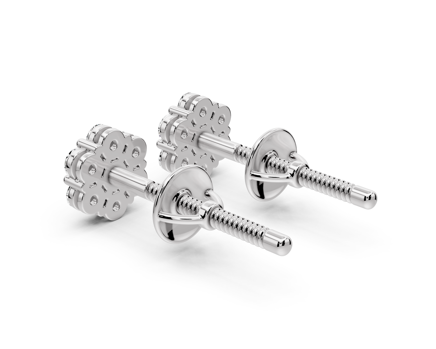 Violet Earrings White Gold