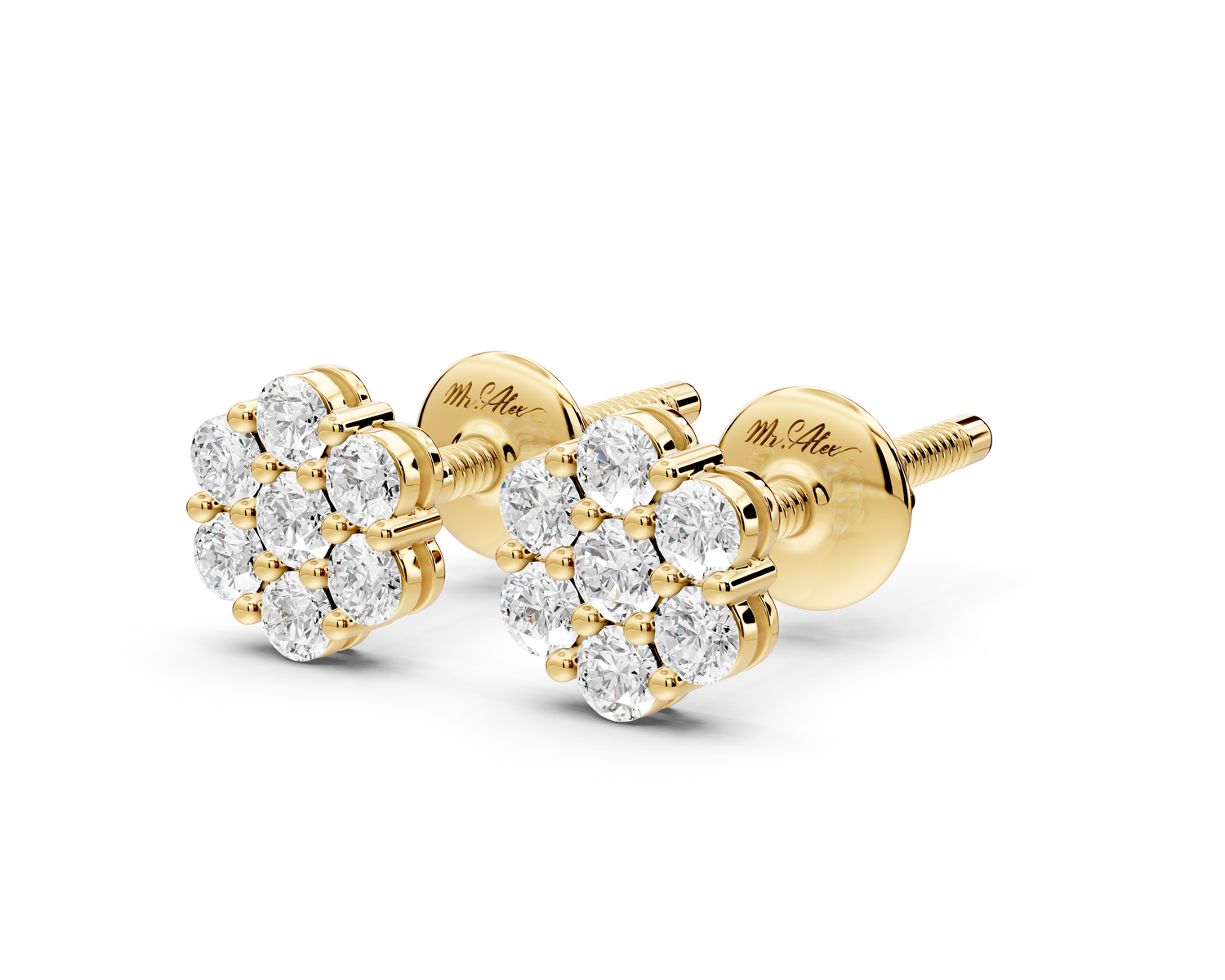 Violet Earrings Yellow Gold