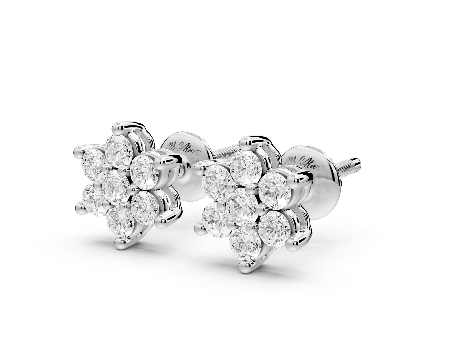 Gemma Earrings White Gold