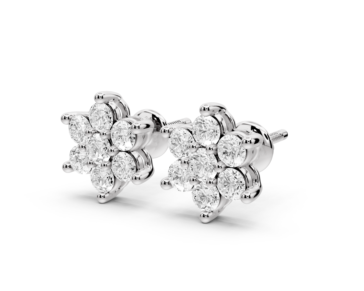 Nina Earrings White Gold