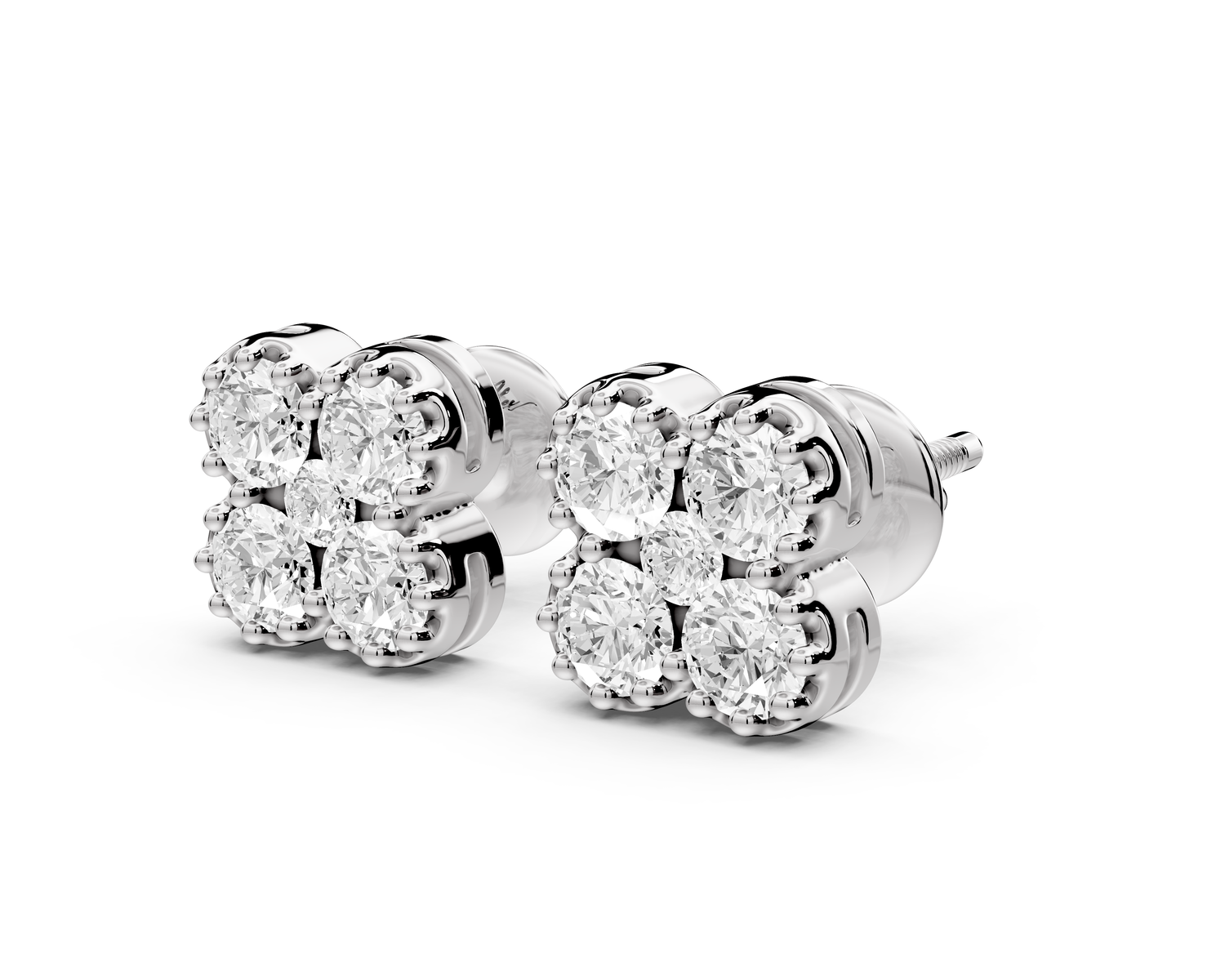 Zara Earrings White Gold