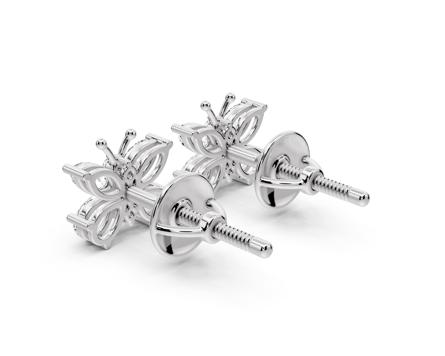 Celine Earrings White Gold