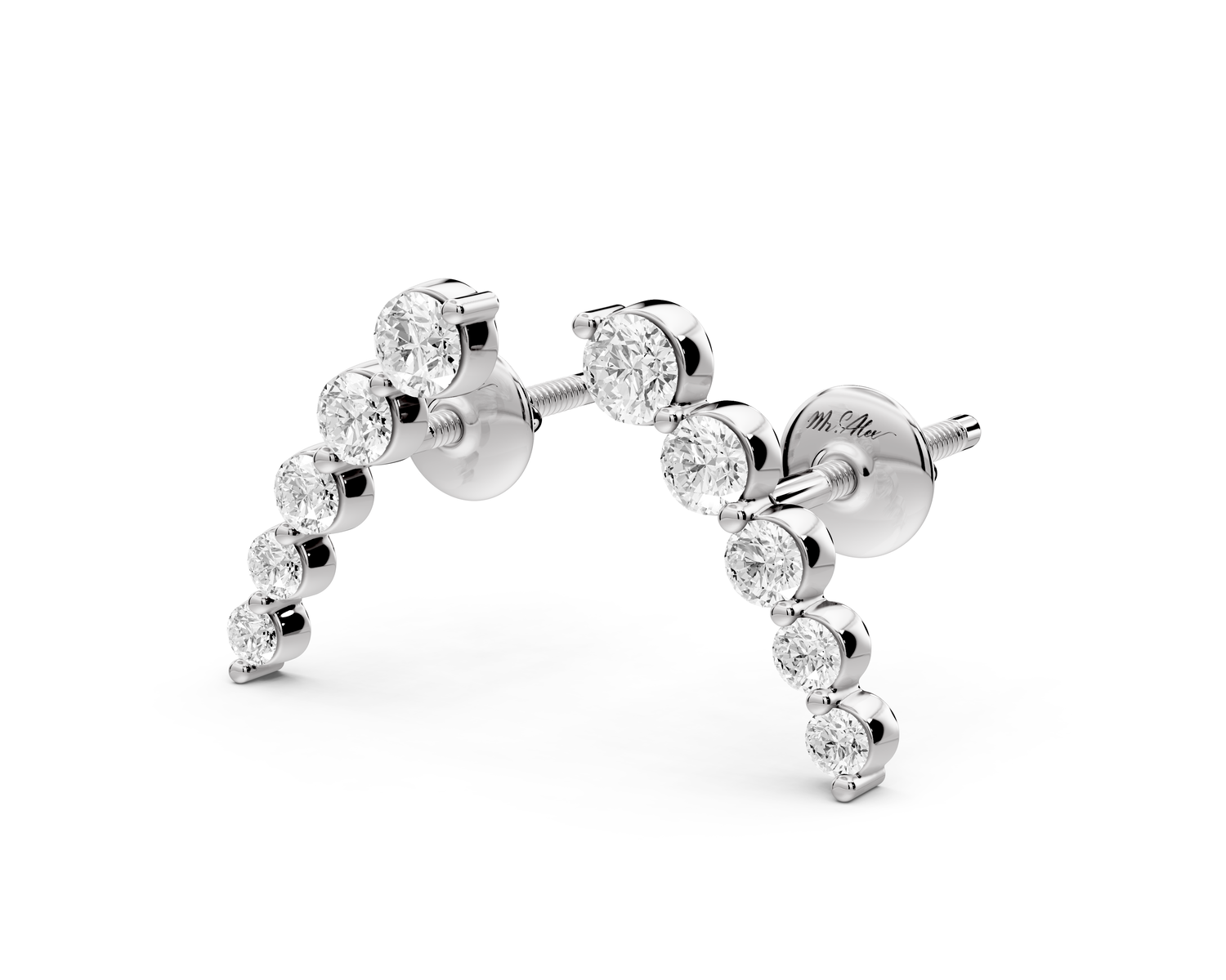 Daphne Earrings White Gold