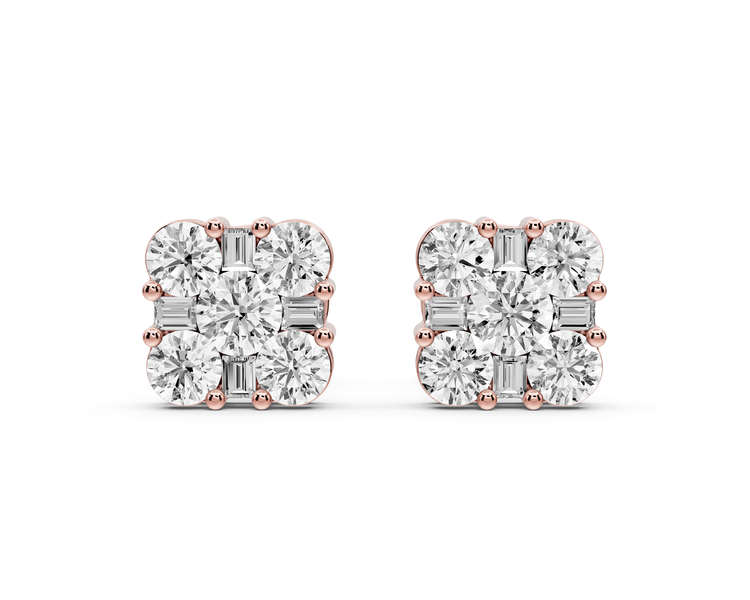 Jade Earrings Rose Gold