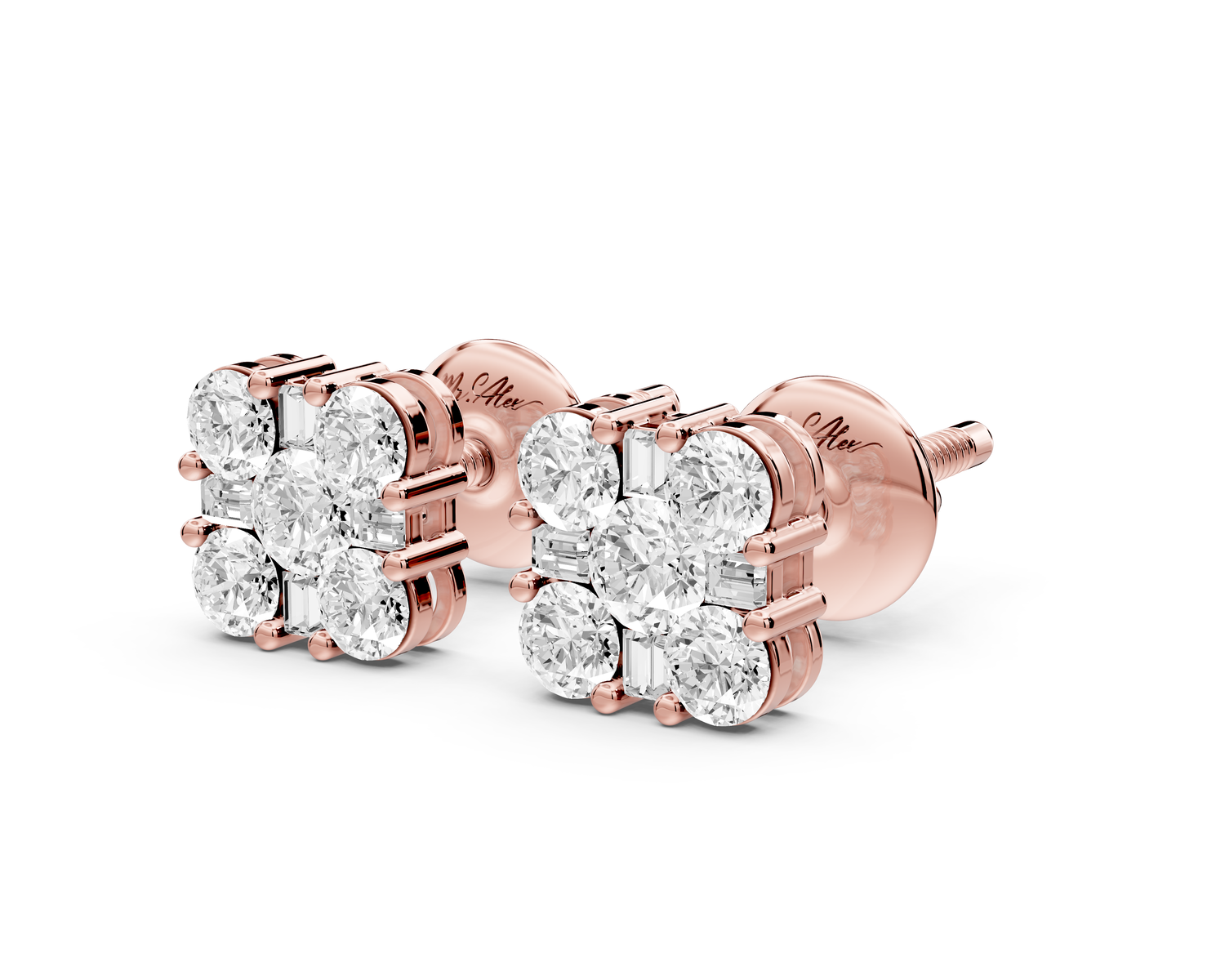 Jade Earrings Rose Gold
