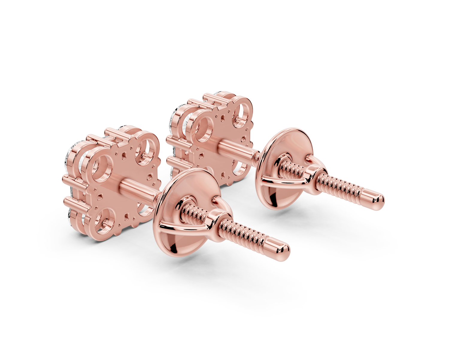 Jade Earrings Rose Gold