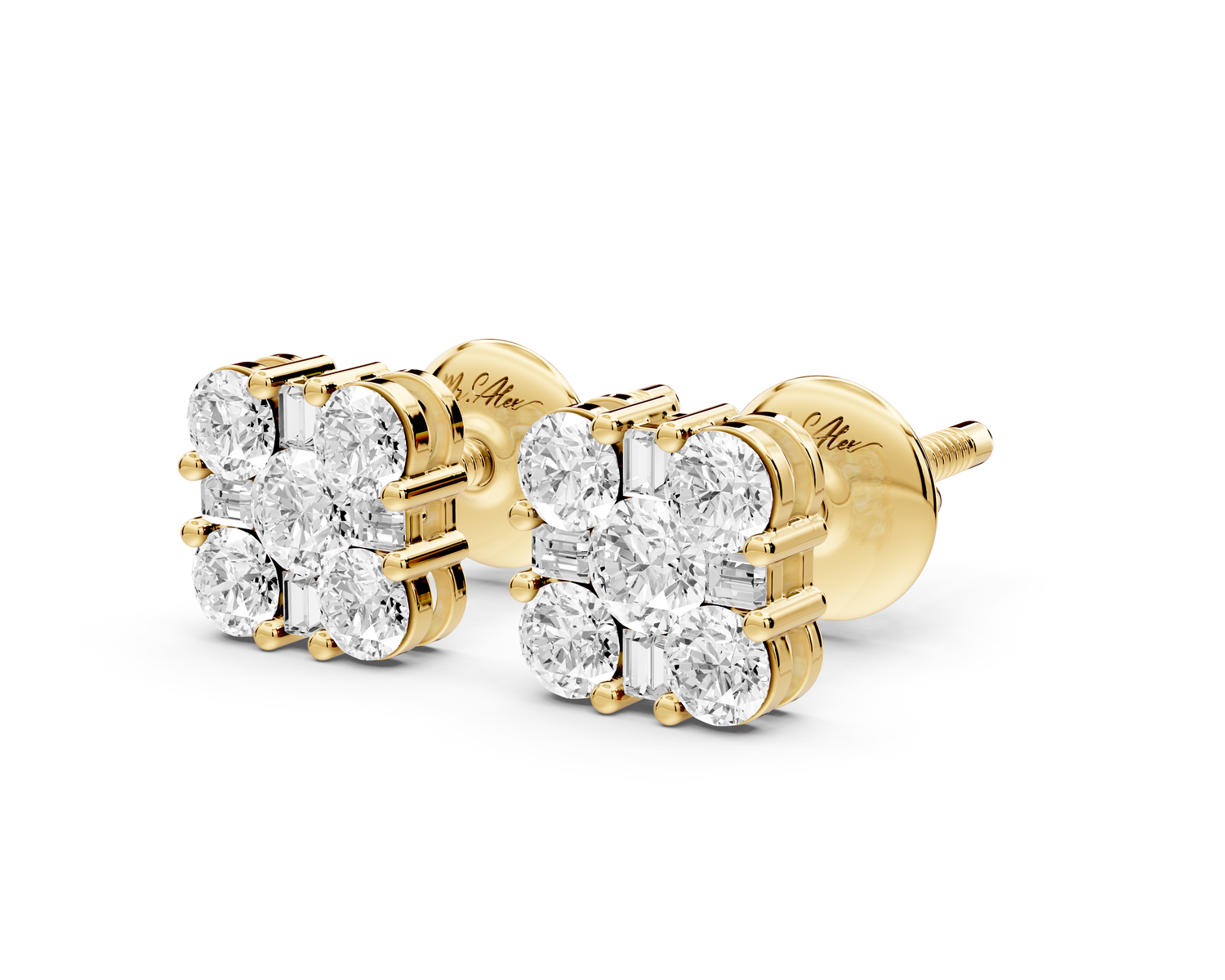 Jade Earrings Yellow Gold