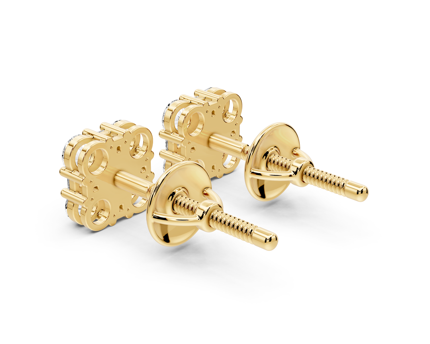 Jade Earrings Yellow Gold