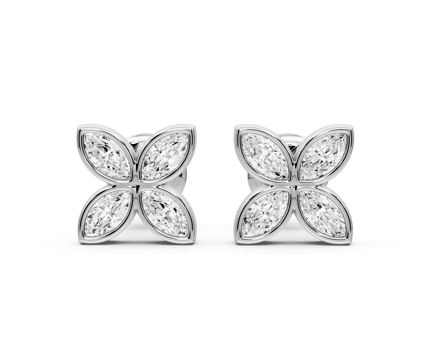 Elle Earrings White Gold