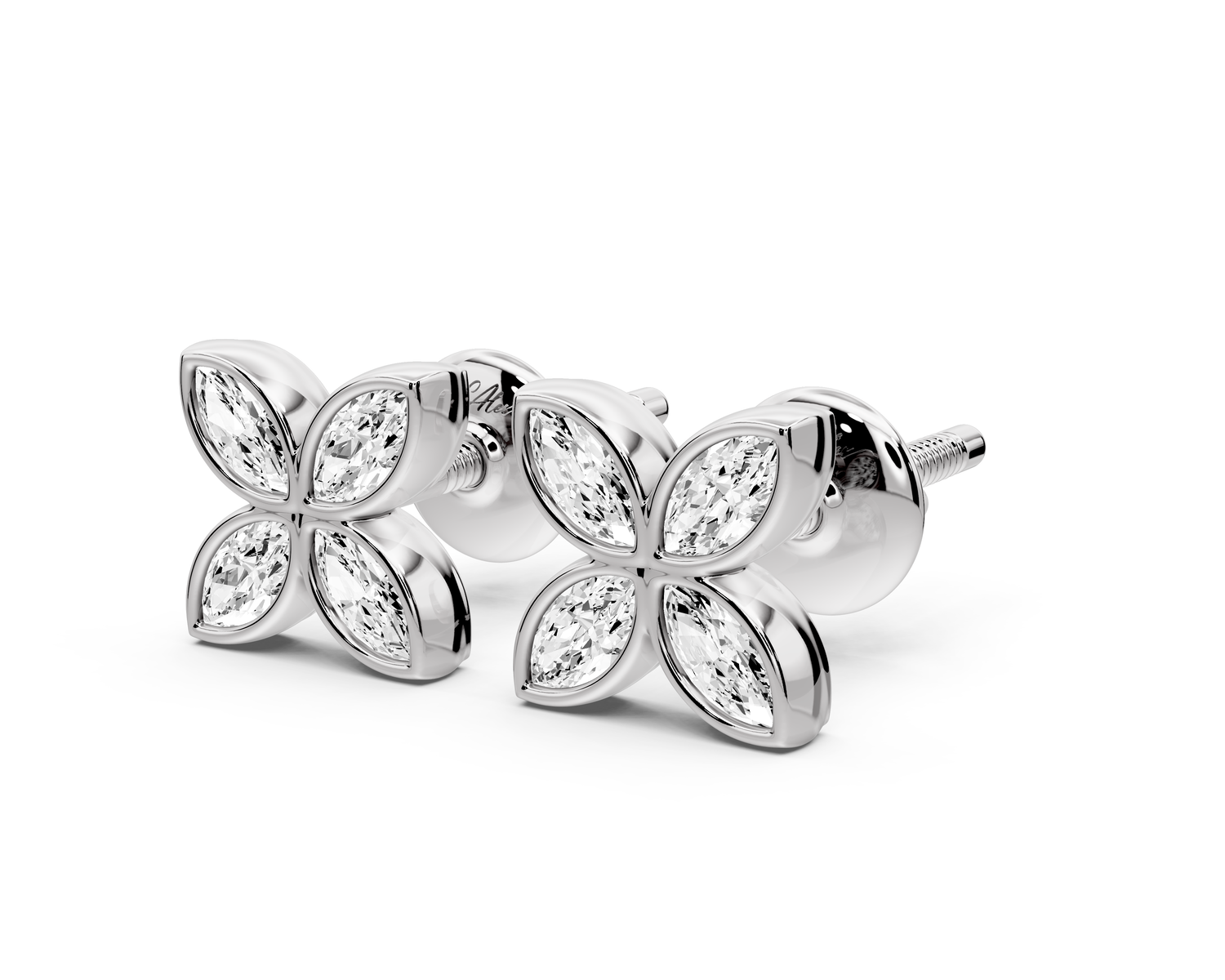 Elle Earrings White Gold