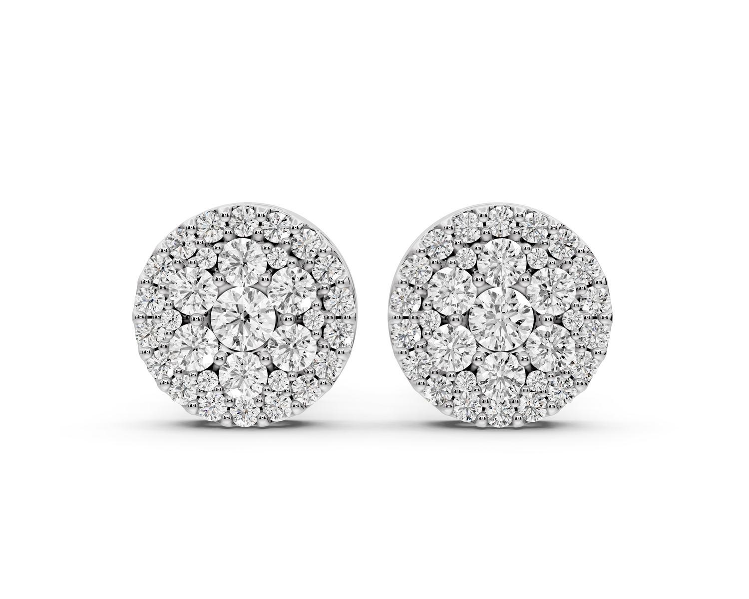 June Earrings White Gold