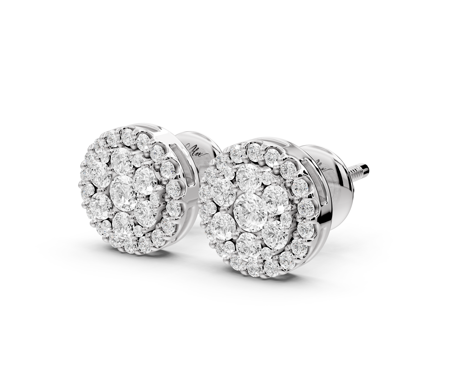 June Earrings White Gold