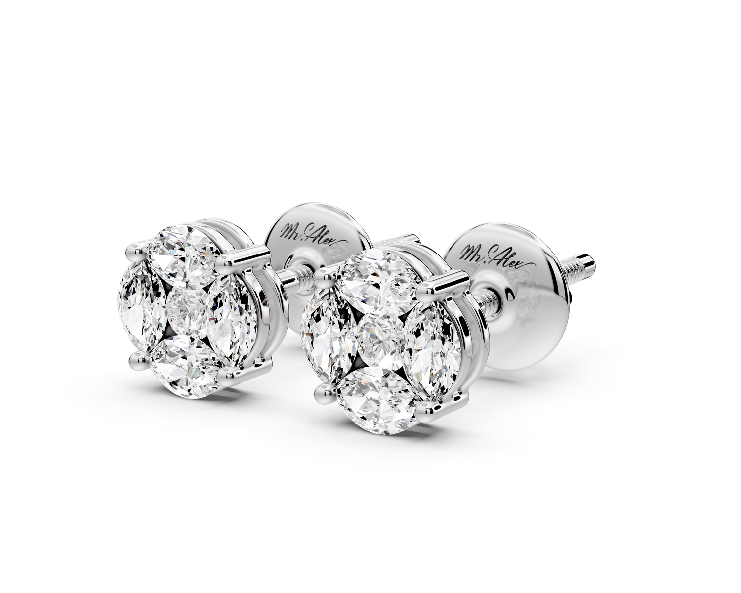 Brooke Earrings White Gold