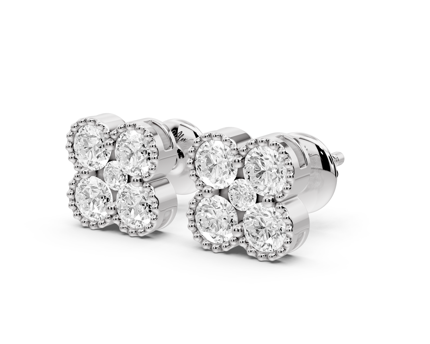 Mia Earrings White Gold