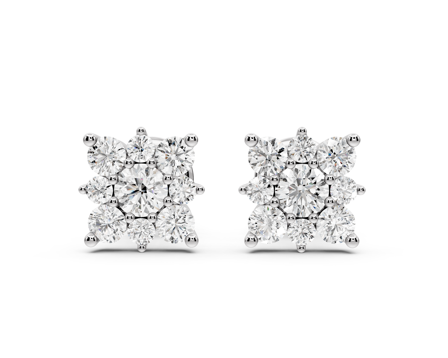 Lily Earrings White Gold
