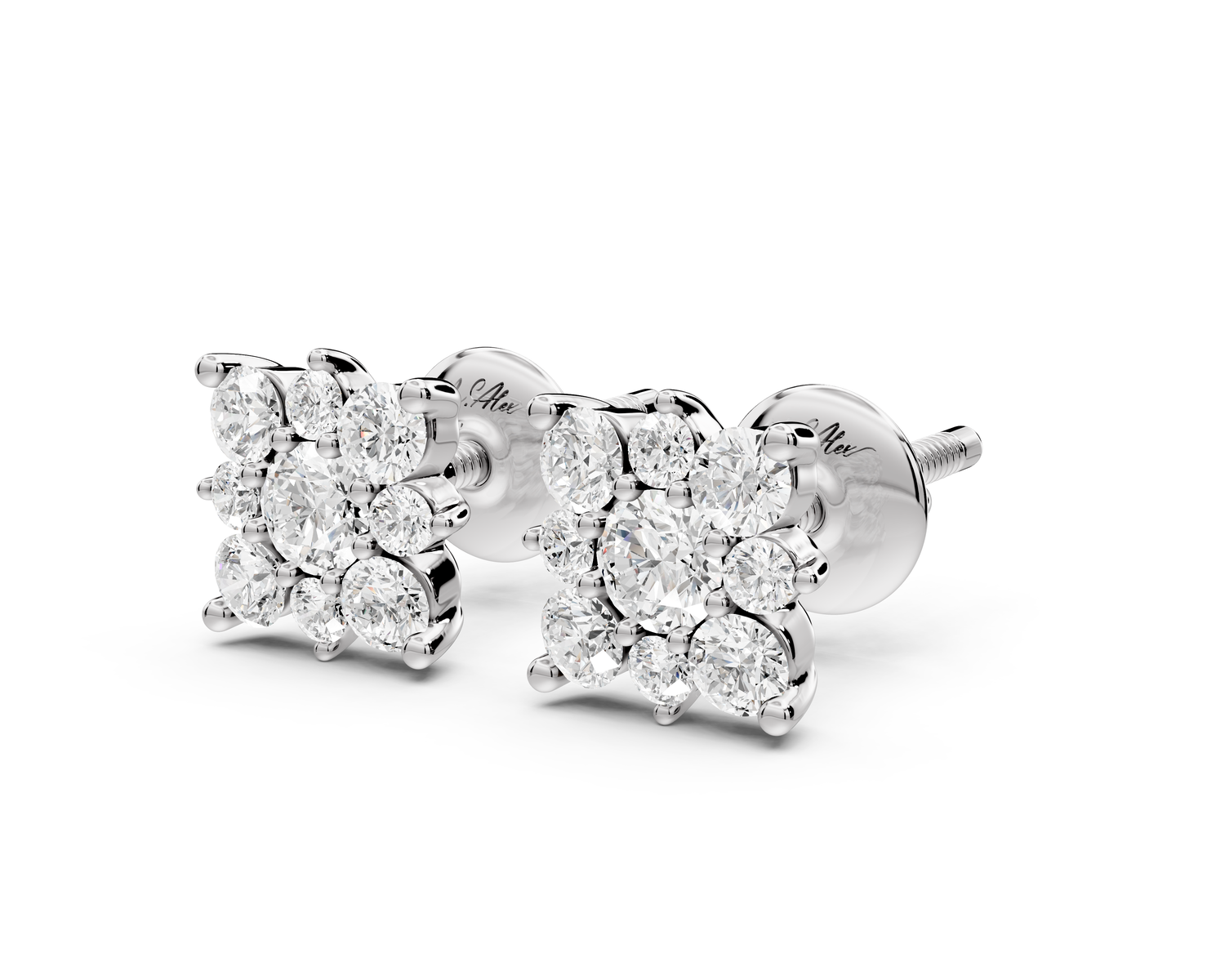 Lily Earrings White Gold