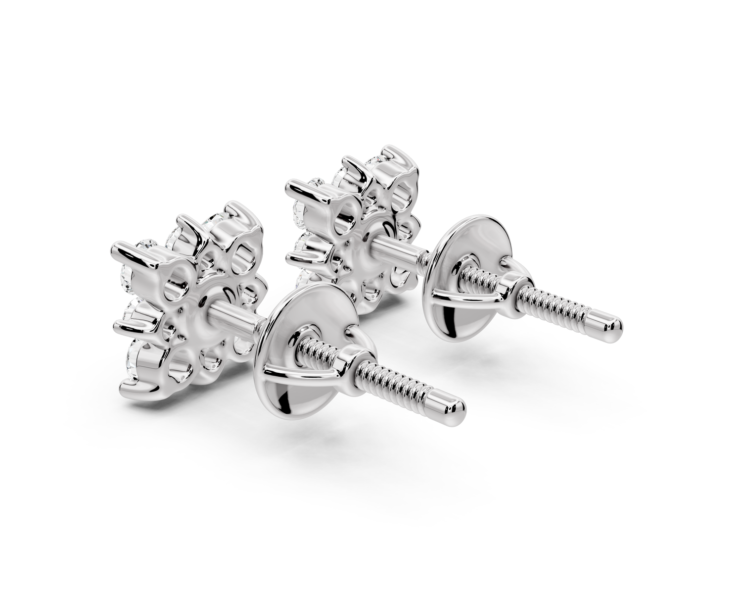 Lily Earrings White Gold