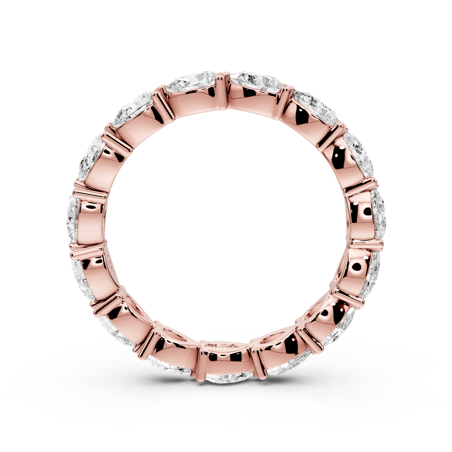 Adar - 1.87ct 18k rose gold Pear-Shaped Diamond Eternity Band Ring - Mr. Alex Jewelry