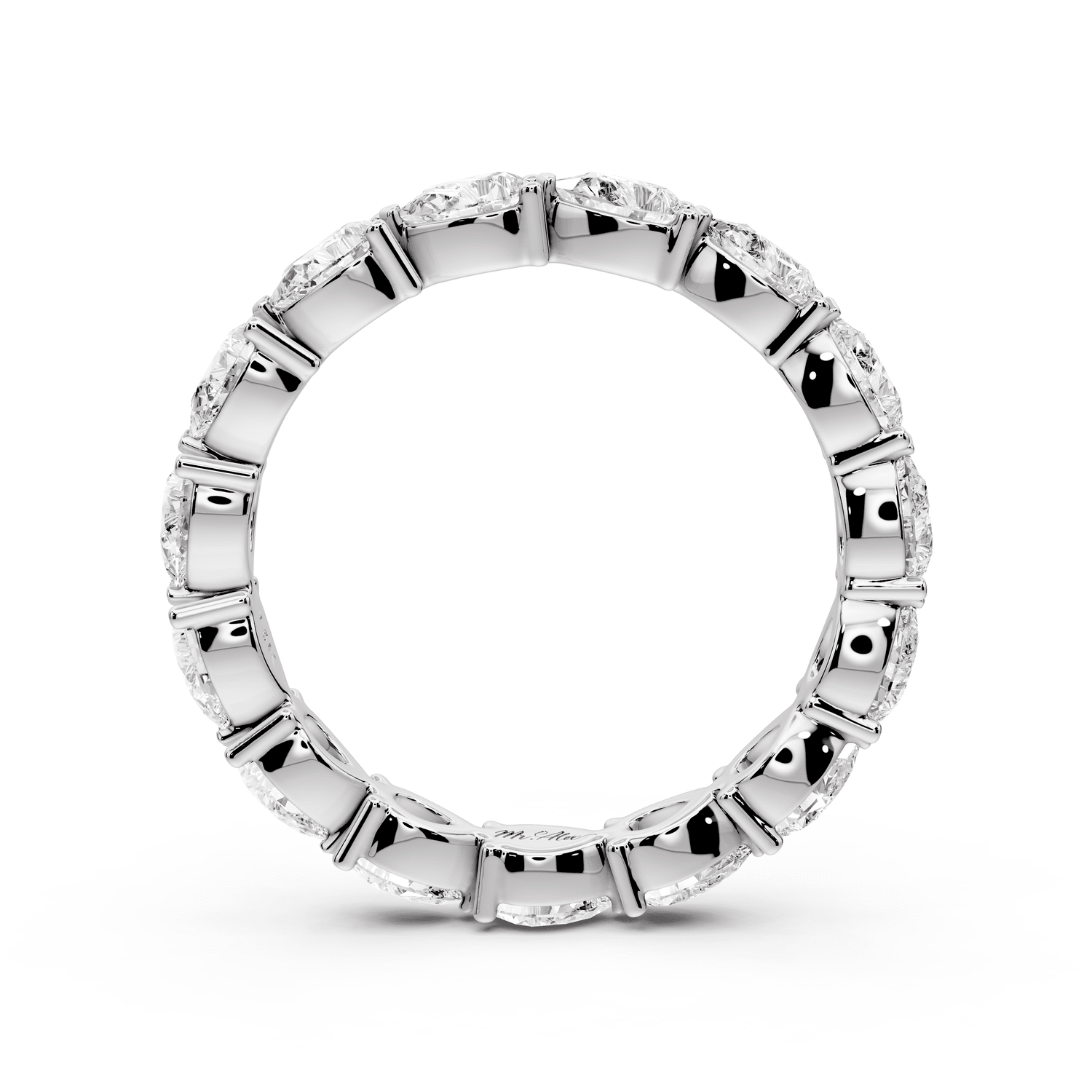 Adar - 1.87ct 18k white gold Pear-Shaped Diamond Eternity Band Ring - Mr. Alex Jewelry
