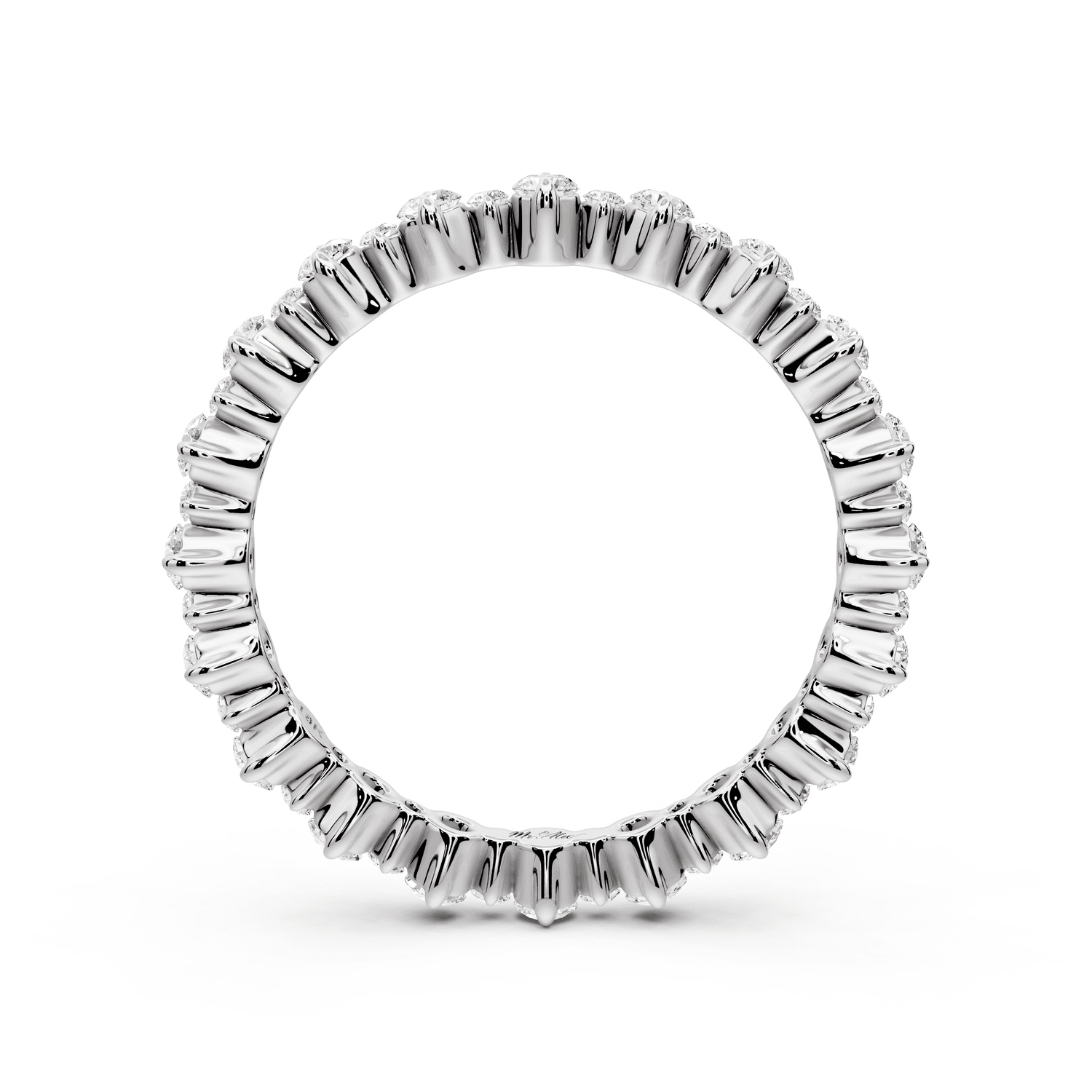 Amara - 0.68ct 14k white gold Graduated Diamond Eternity Band Ring - Mr. Alex Jewelry