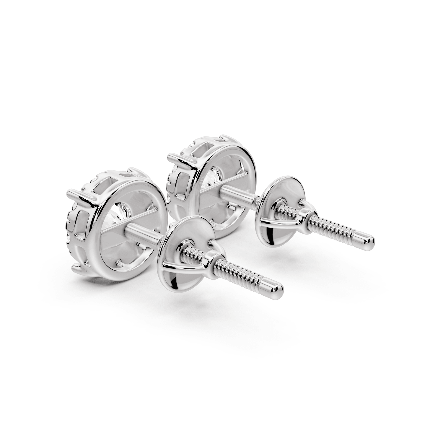 Amber Earrings White Gold - Mr. Alex Jewelry