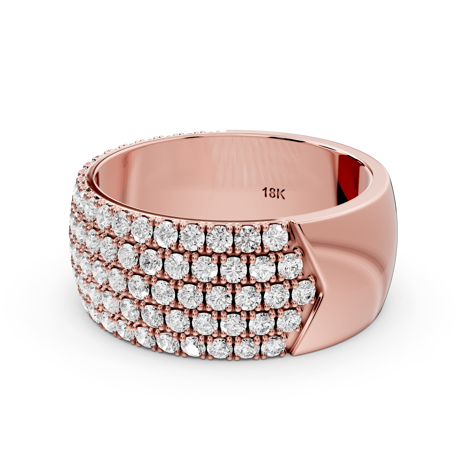 Amira - 1.12ct 14k rose gold Diamond Pavé Eternity Band Ring - Mr. Alex Jewelry