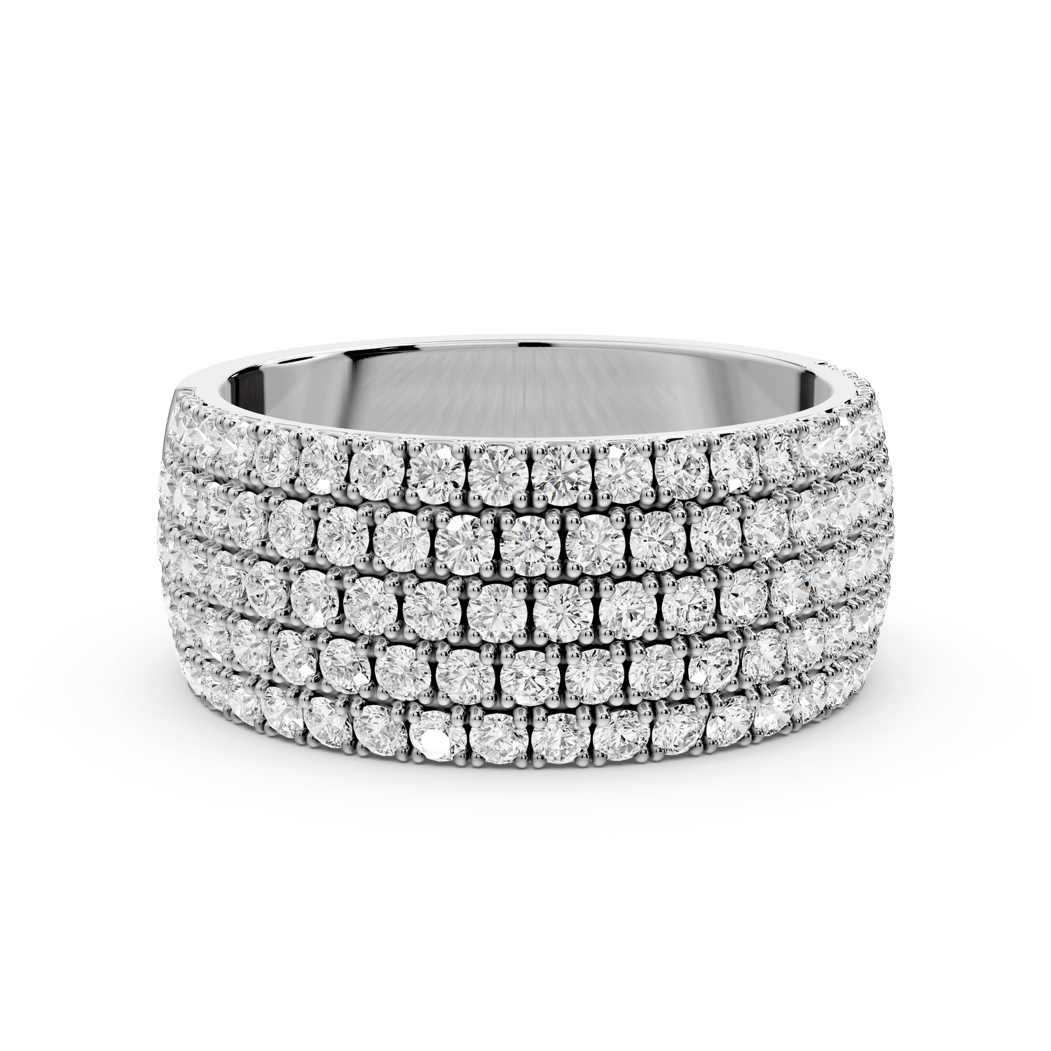Amira - 1.12ct 18k white gold Diamond Pavé Eternity Band Ring - Mr. Alex Jewelry