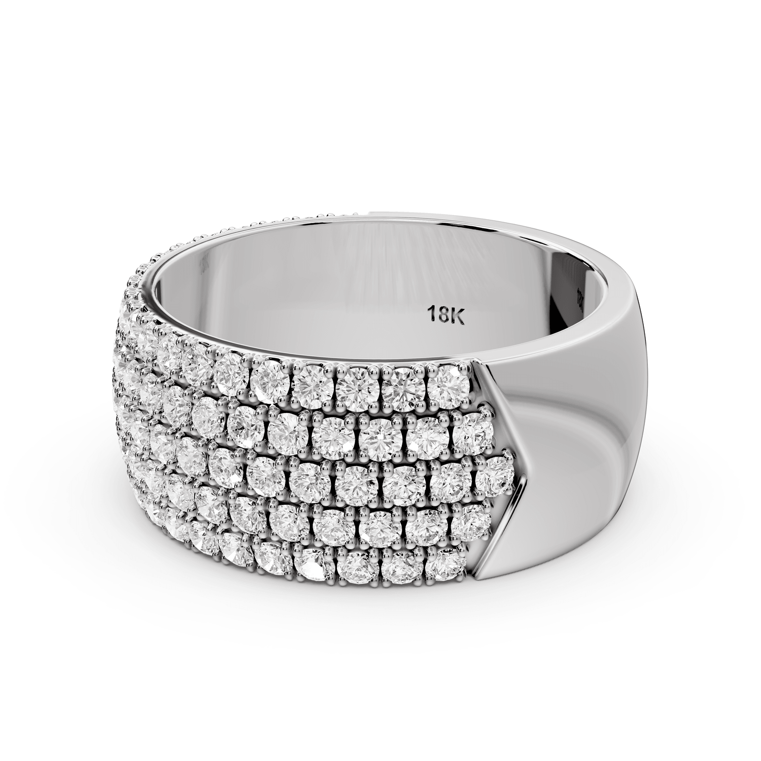 Amira - 1.12ct 18k white gold Diamond Pavé Eternity Band Ring - Mr. Alex Jewelry
