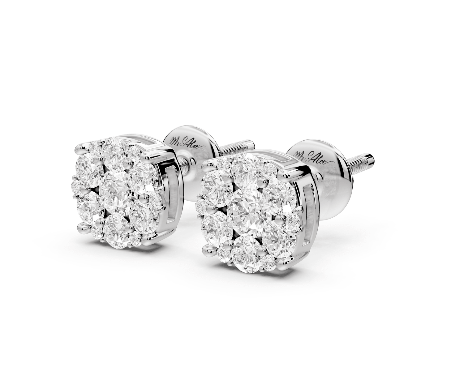 Aria Earrings White Gold - Mr. Alex Jewelry