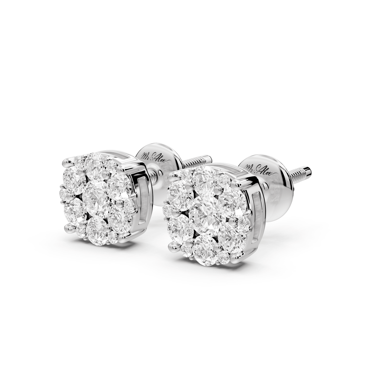 Aria Earrings White Gold - Mr. Alex Jewelry