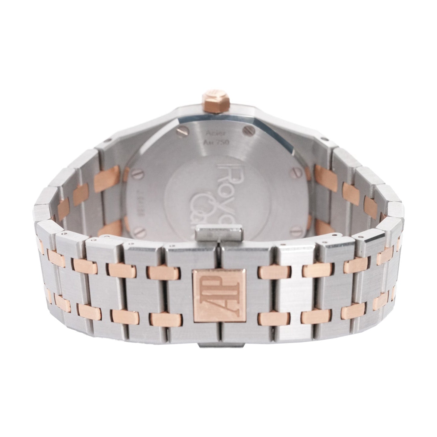 Audemars Piguet Royal Oak 34mm Two - Tone Rose Gold Pink Dial Ref:77350SR - Mr. Alex Jewelry