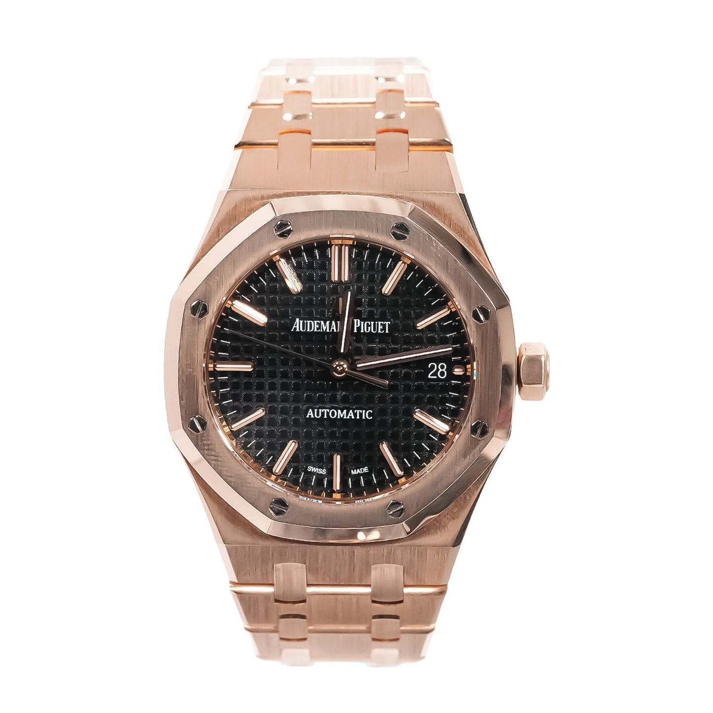 Audemars Piguet Royal Oak 37mm Rose Gold Black Dial Ref:15450OR - Mr. Alex Jewelry