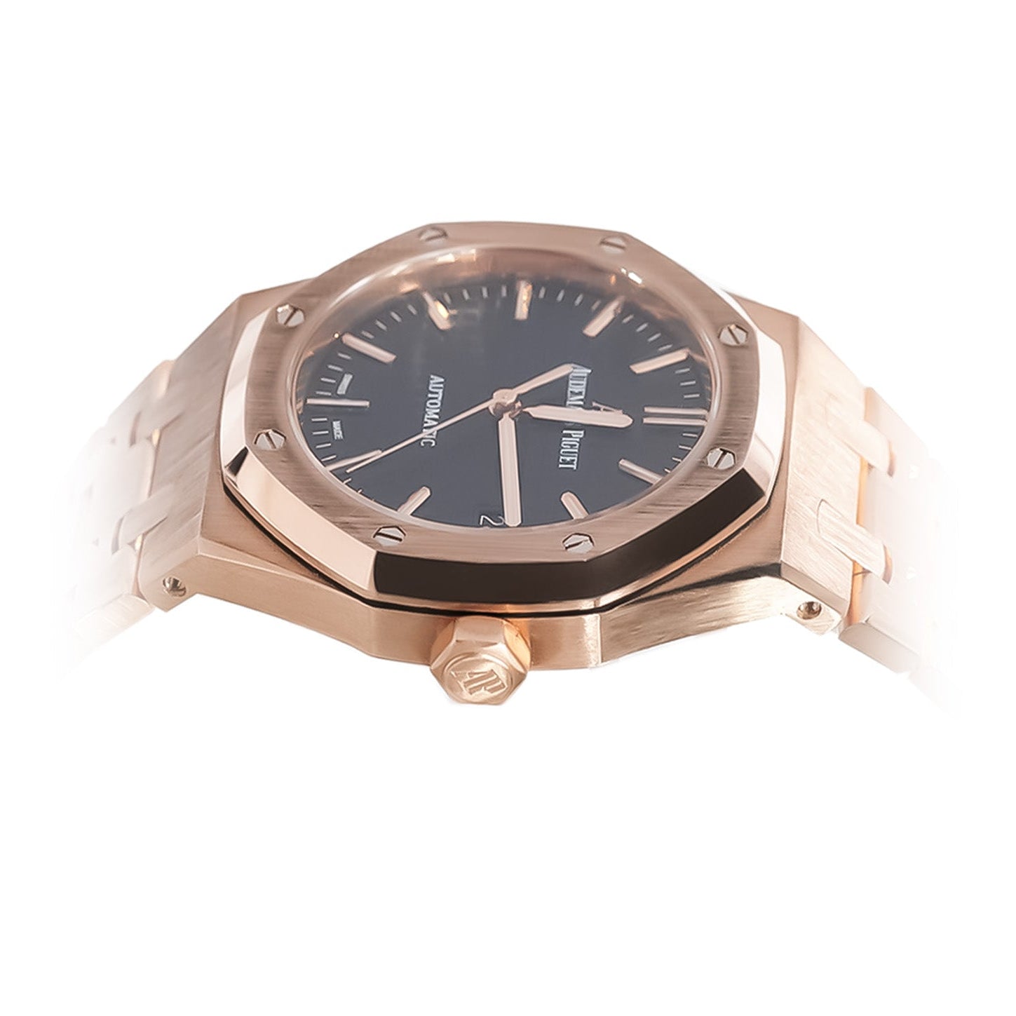 Audemars Piguet Royal Oak 37mm Rose Gold Black Dial Ref:15450OR - Mr. Alex Jewelry