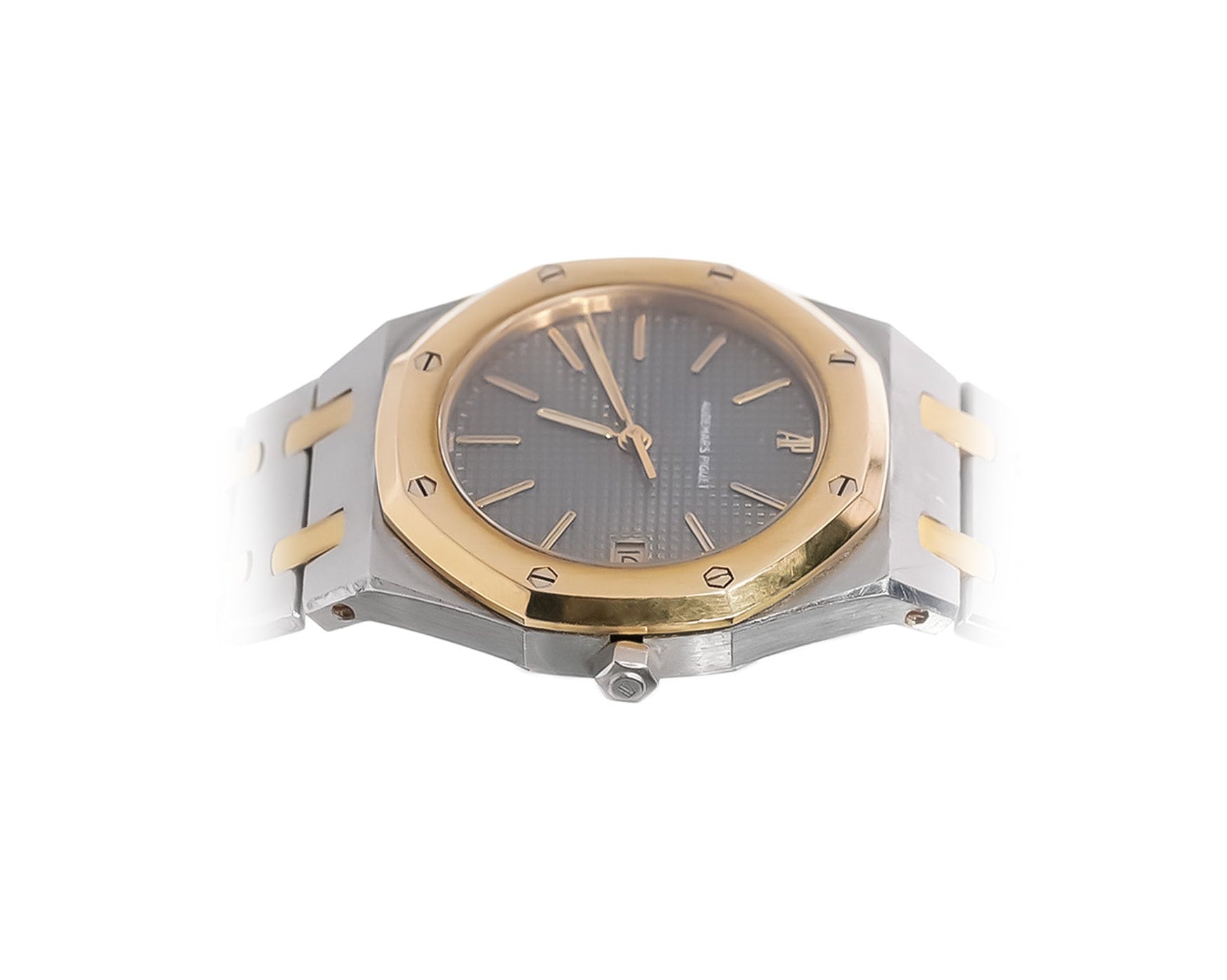 Audemars Piguet Royal Oak 37mm Two - Tone Yellow Gold & Steel Black Dial Ref:14790SA - Mr. Alex Jewelry