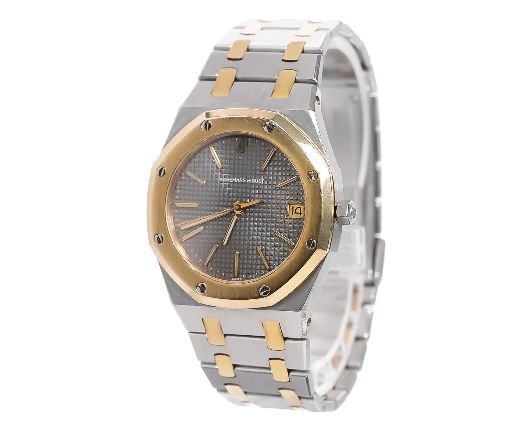 Audemars Piguet Royal Oak 37mm Two - Tone Yellow Gold & Steel Black Dial Ref:14790SA - Mr. Alex Jewelry