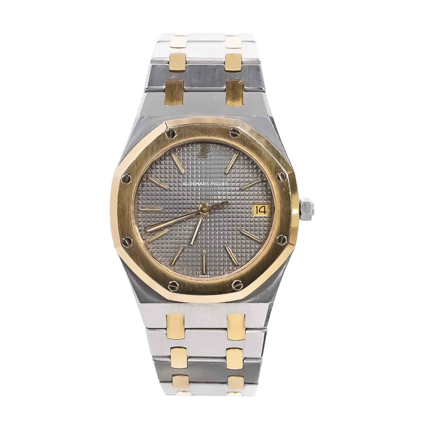 Audemars Piguet Royal Oak 37mm Two - Tone Yellow Gold & Steel Black Dial Ref:14790SA - Mr. Alex Jewelry
