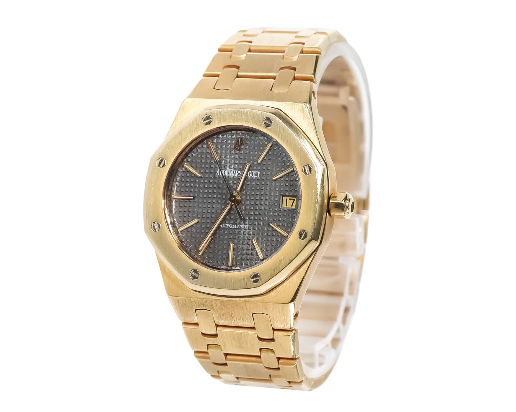 Audemars Piguet Royal Oak 37mm Yellow Gold Black Dial Ref:4100BA - Mr. Alex Jewelry