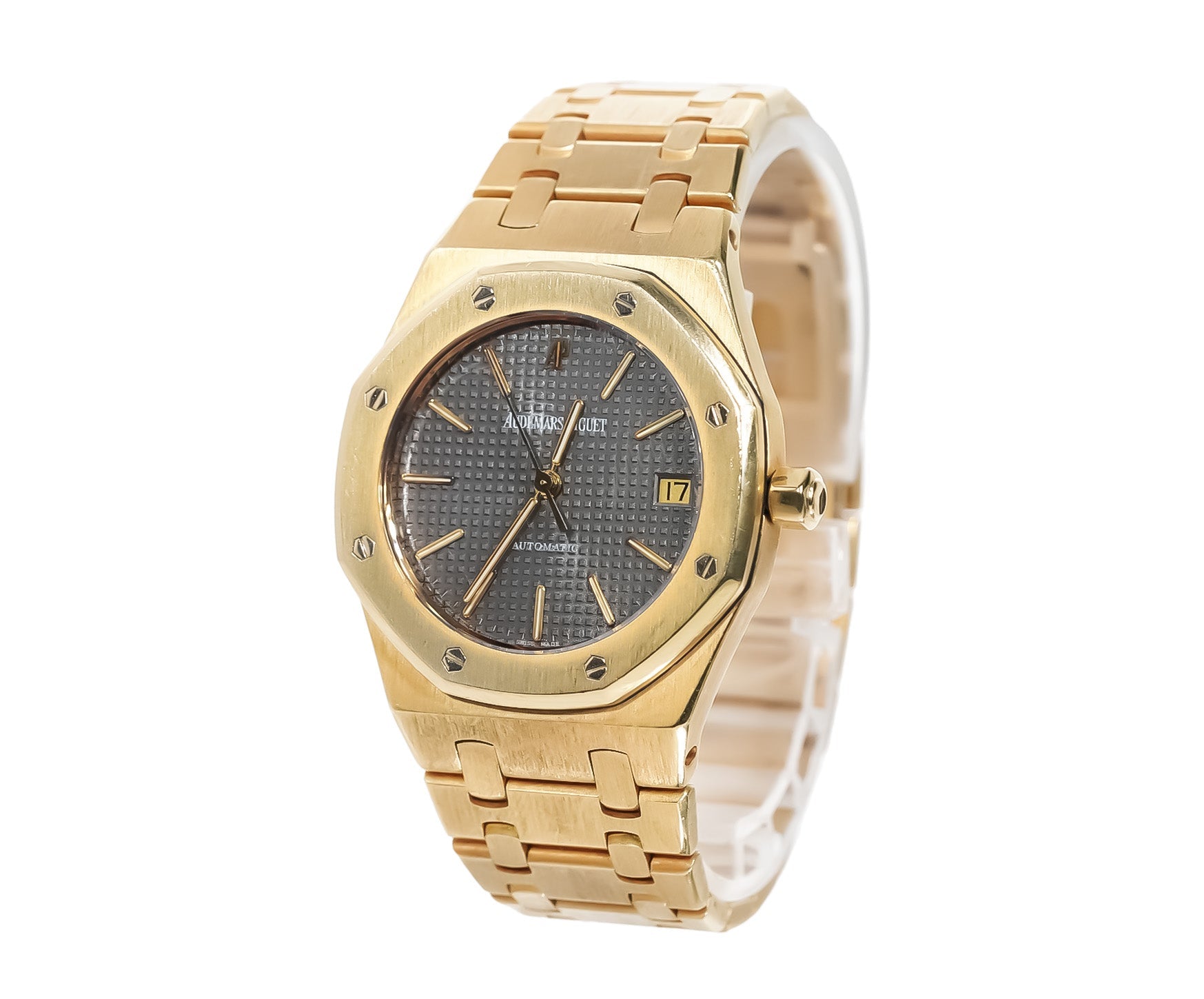 Audemars Piguet Royal Oak 37mm Yellow Gold Black Dial Ref:4100BA - Mr. Alex Jewelry