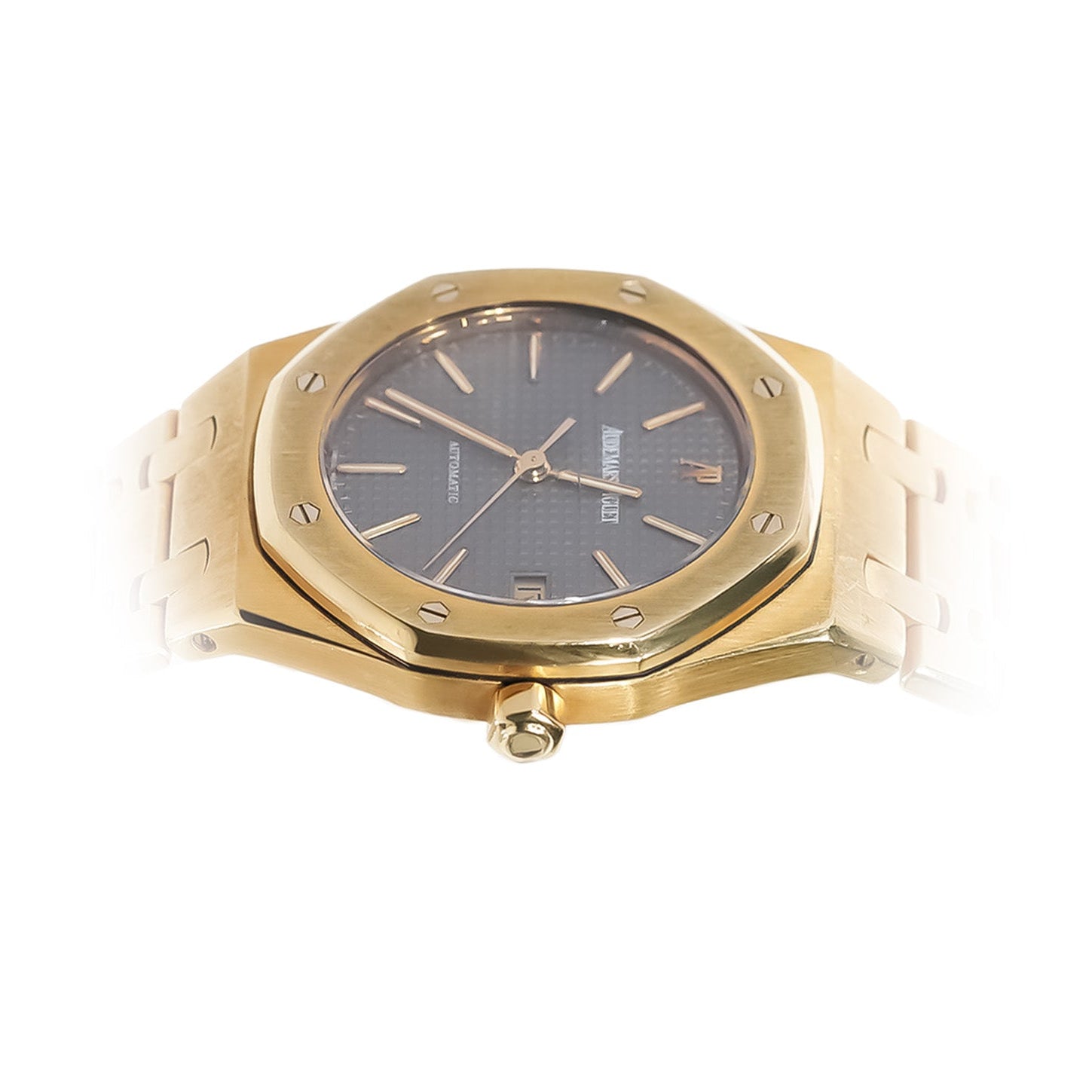 Audemars Piguet Royal Oak 37mm Yellow Gold Black Dial Ref:4100BA - Mr. Alex Jewelry