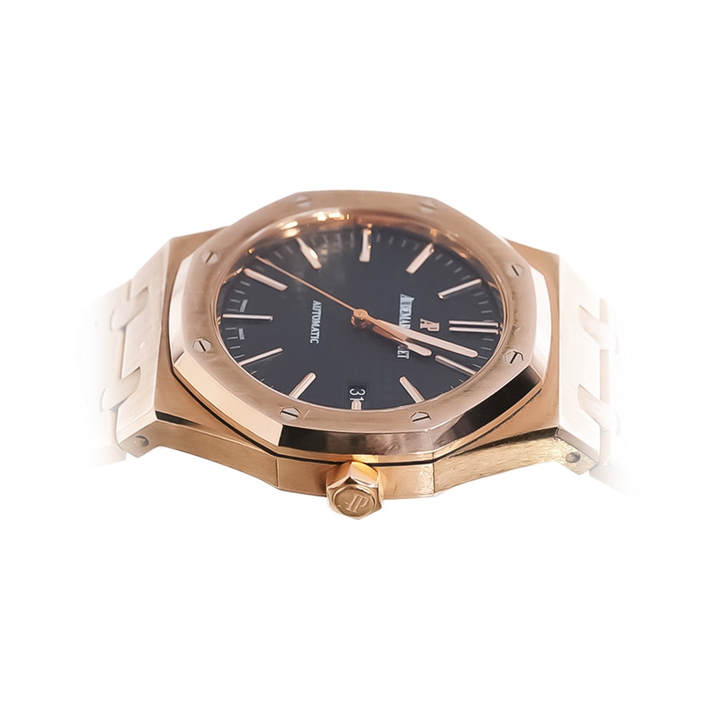 Audemars Piguet Royal Oak 41mm Rose Gold Black Dial Ref:15400OR - Mr. Alex Jewelry