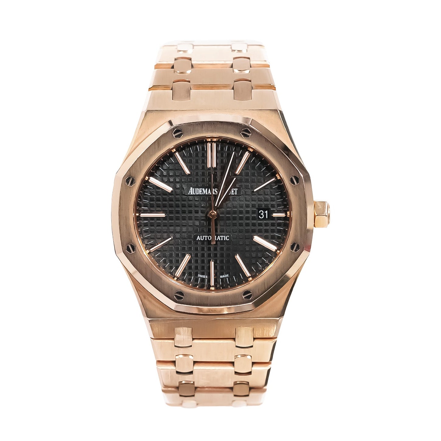 Audemars Piguet Royal Oak 41mm Rose Gold Black Dial Ref:15400OR - Mr. Alex Jewelry